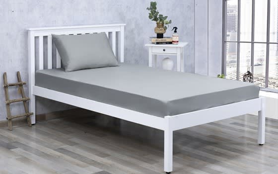 Al Saad Home Cotton BedSheet Set 2 PCS - Single l.Grey
