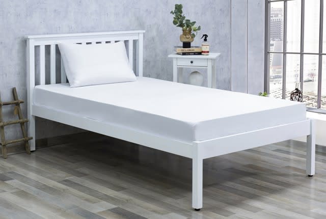 Al Saad Home Cotton BedSheet Set 2 PCS - Single White