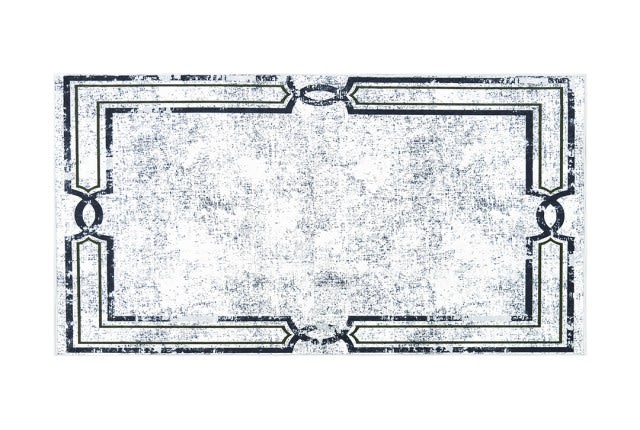 Armada Waterproof Carpet - ( 150 × 80 ) cm Grey & Black