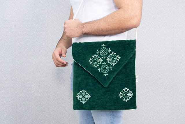 Armada Prayer Carpet With Bag For Decor - ( 115 X 70 ) cm - Green