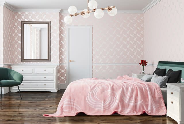 Al Saad Home Luxury Velvet Blanket - King Pink