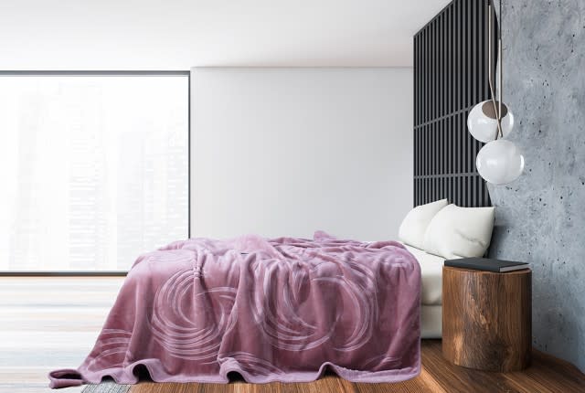 Al Saad Home Luxury Velvet Blanket - King Purple