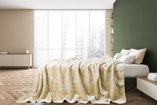 Al Saad Home Luxury Velvet Blanket - King L.Beige