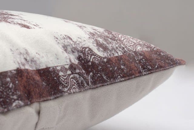 Armada Cushion Case For Decor - ( 45 × 45 ) Cream & Tea Rose