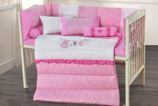 Cannon Baby Comforter Set 7 PCS - White & Pink