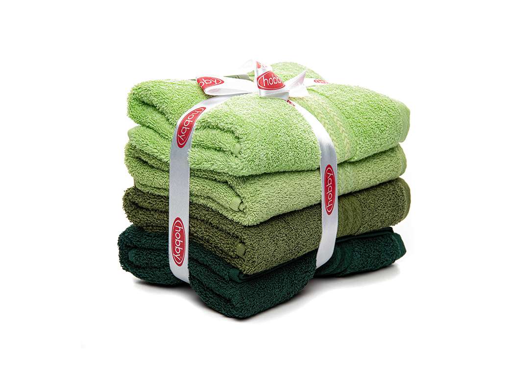 Hobby Cotton Towel Set 4 PCS - Multi Color