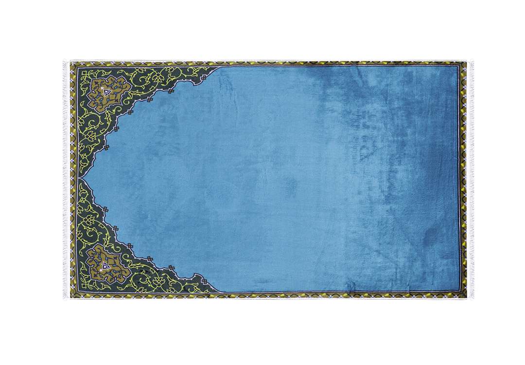 Armada Memory Foam Prayer Carpet For Decor - Turquoise