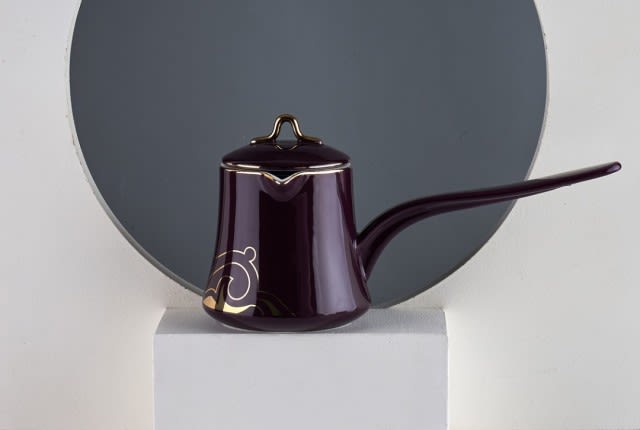 Luxury Ceramic Turkish Coffee Pot - Purple