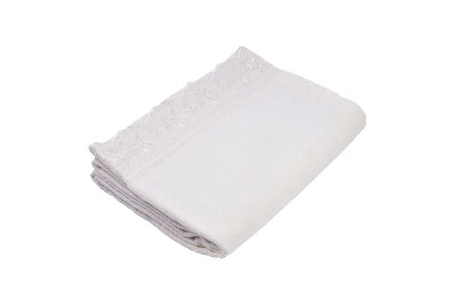 Hobby Cotton Towel 1 PC - Floral L.Cream ( 70 X 140 ) 