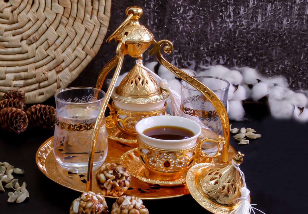 Royal Turkish Coffee Serving Set 7 PCS - Gold