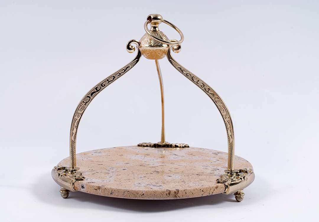 Luxury Turkish Marble Serving Tray - Gold