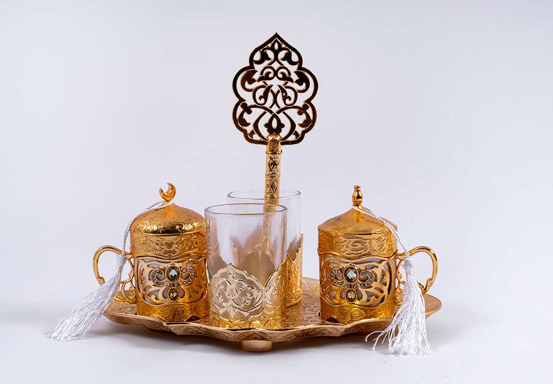 Royal Turkish  Coffee Serving Set 5 PCS - Gold