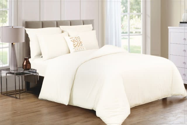 Erada Cannon Cotton Comforter Set 7 PCS - King Cream