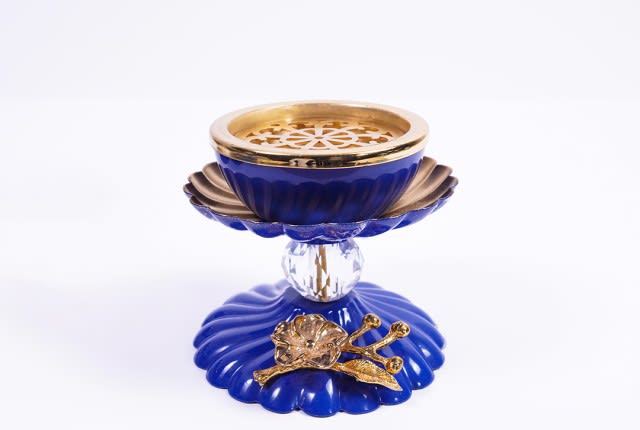 Luxury Incense Burner for Home - Blue & Gold