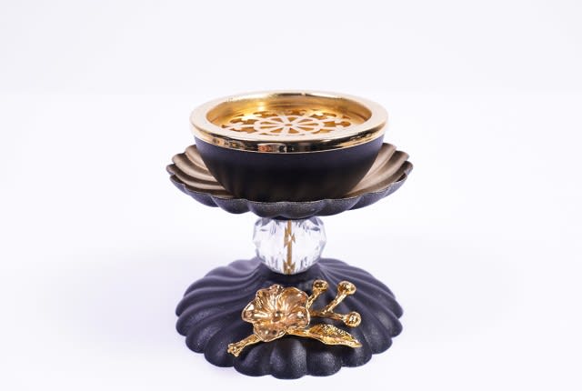 Luxury Incense Burner for Home - Black & Gold