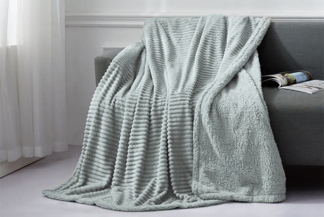 Cannon Flannel Jacquard Blanket - King Mint