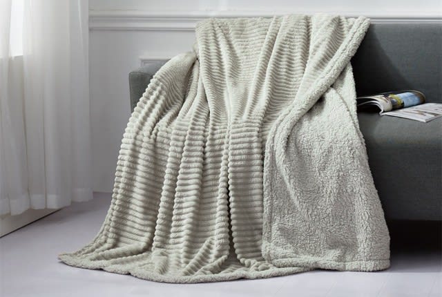 Cannon Flannel Jacquard Blanket - Single L.Beige