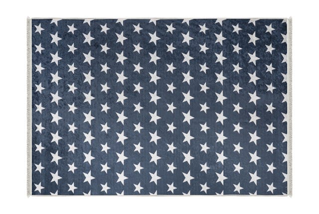 Armada Waterproof Carpet - ( 160 X 230 ) cm Blue & White