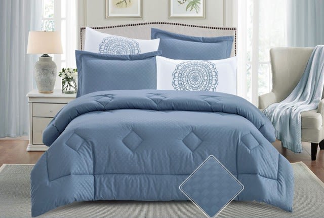 Orlanda Comforter Set 6 PCS - King Turquoise