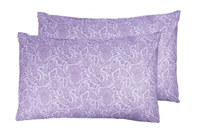 Clasy Cotton Pillow Case 2 PCS - Purple