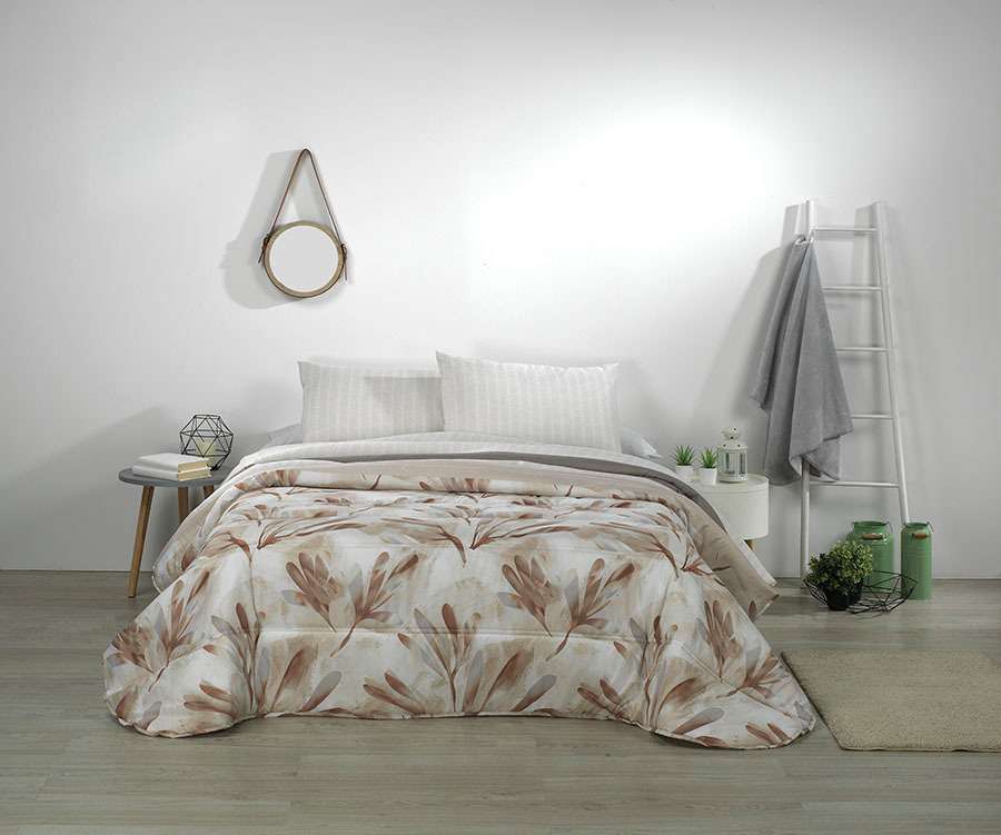 Spanish Mora Comforter Set 4 PCS - Single Beige & Brown