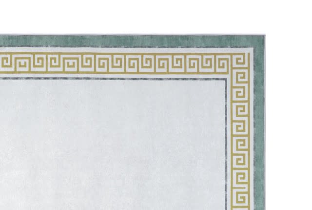 سجاد عازل للماء من أرمادا - ( 180 × 280 ) سم فيرزاتشي أوف وايت و أخضر و ذهبي (بدون أطراف بيضاء)