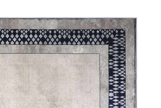 سجاد عازل للماء من أرمادا - ( 180 × 280 ) سم بيج و أسود (بدون أطراف بيضاء)