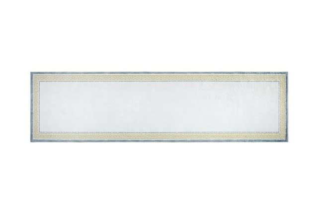 Armada Waterproof Passage Carpet - ( 80 × 300 ) - Off White & Green & Gold ( Without White Edges )