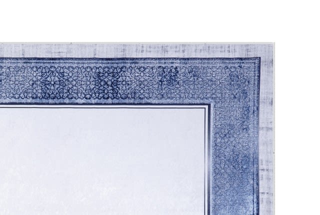 Armada Waterproof Carpet - ( 160 X 230 ) cm Blue & White ( Without White Edges )