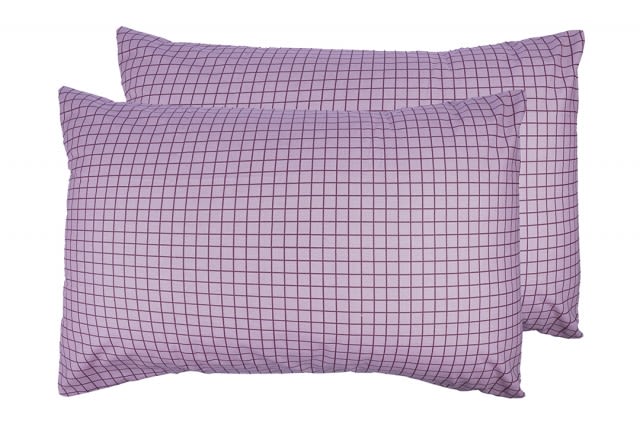 Clasy Cotton Pillow Case 2 PCS- L.Purple
