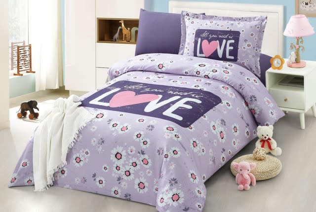 Lola Kids Comforter Set 4 PCS - Purple