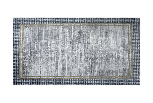 سجاد أرمادا عازل للماء - (80×150) رمادي و أسود (بدون أطراف بيضاء)