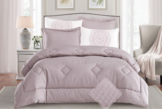 Orlanda Comforter Set 4 PCS - Single Purple