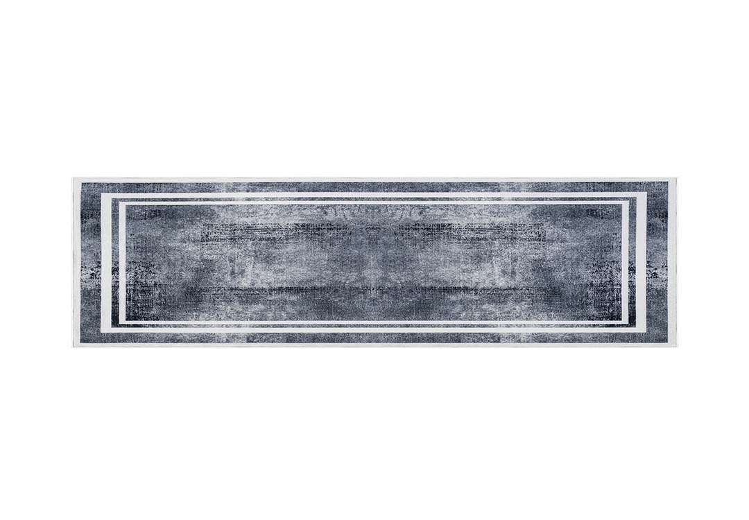 سجاد ممرات عازل للماء من أرمادا - ( 80 × 300 ) سم أوف وايت و أسود ( بدون أطراف بيضاء )