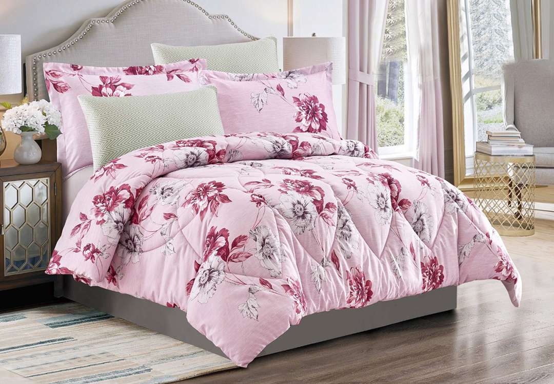 CODY Comforter Set 6 PCS - King Pink