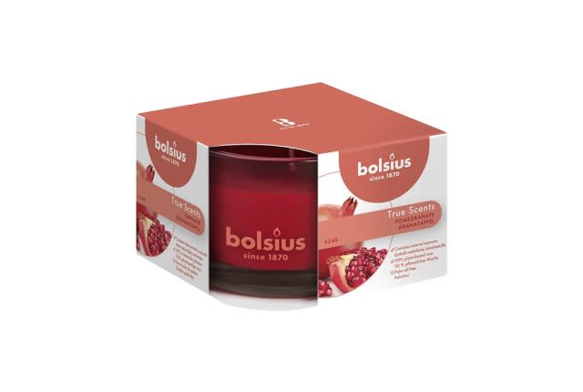 Pomegranate Scented Candle - Bolsius Red
