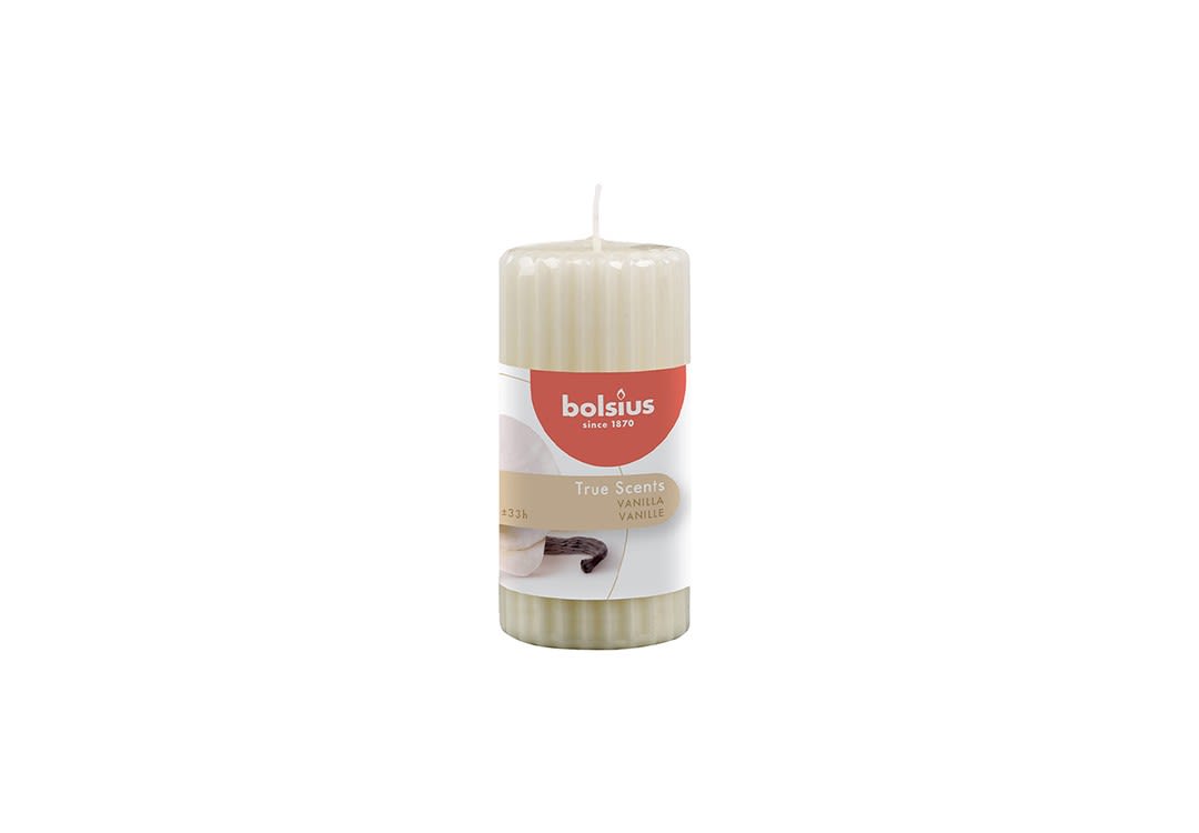Vanilla Scented Pillar Candle 1 PC - Bolsius Cream
