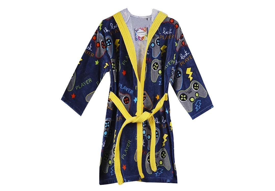 Cannon Cotton Kids Bathrobe - Player - ( 5 - 7 ) Years Old