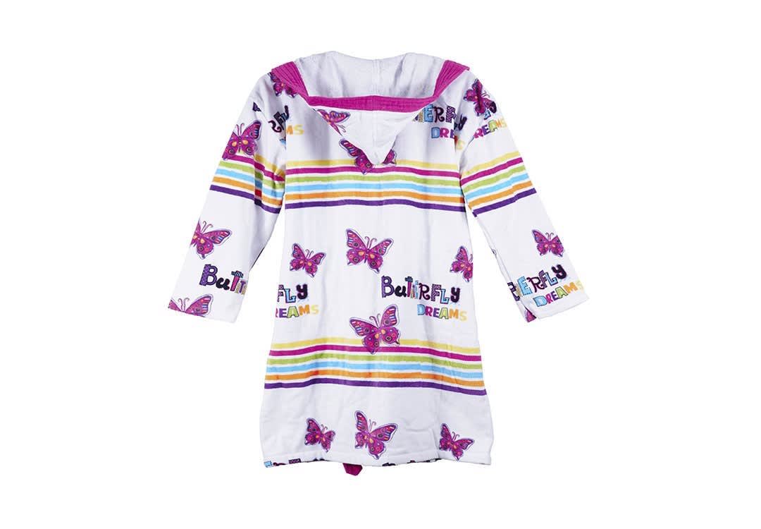 Cannon Cotton Kids Bathrobe - Butterfly - ( 7 - 8 ) Years Old