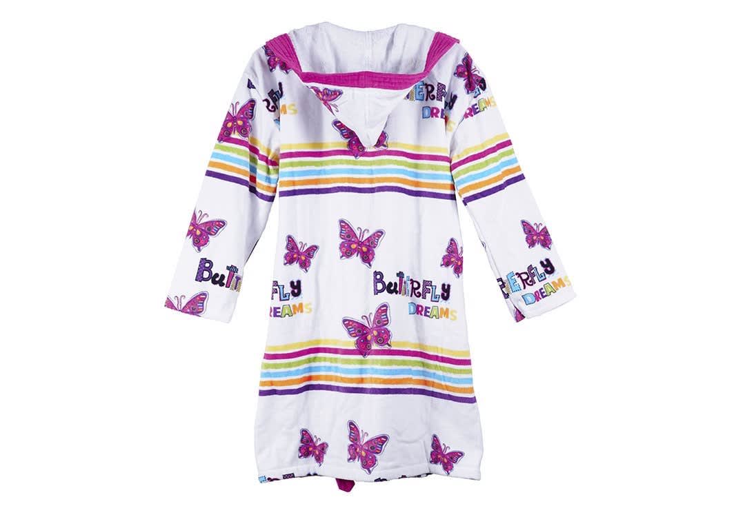 Cannon Cotton Kids Bathrobe - Butterfly - ( 8 - 10 ) Years Old
