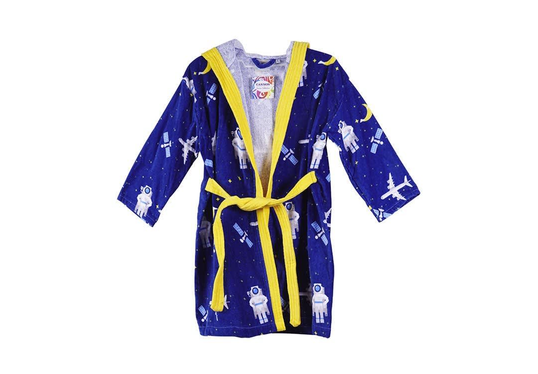 Cannon Cotton Kids Bathrobe - The space - ( 10 - 12 ) Years Old