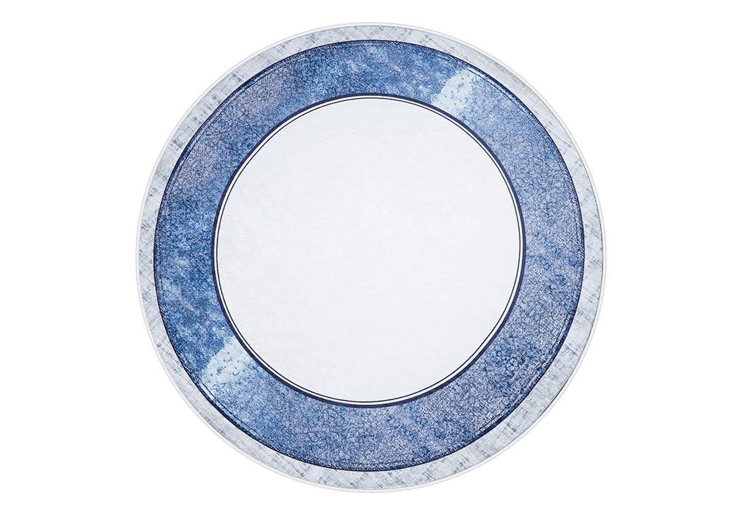 سجاد عازل للماء من أرمادا - ( 160 × 160 ) سم أزرق و أوف وايت (بدون أطراف بيضاء)