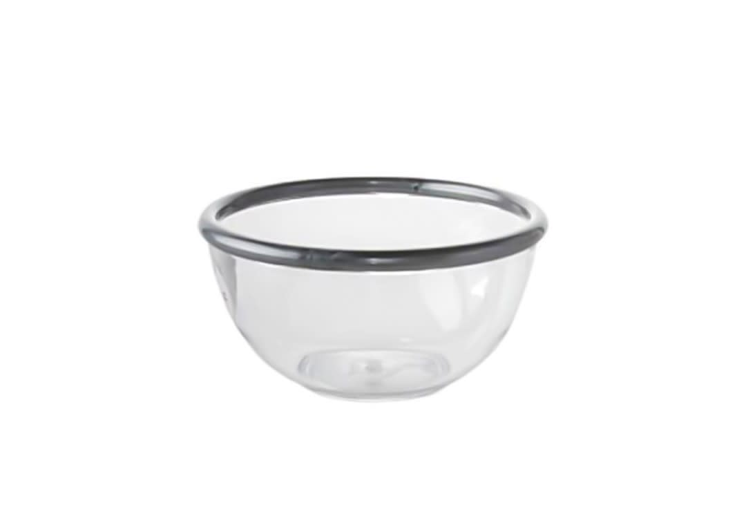 Plastic Salad Bowl - Transparent & Grey ( 30 cm )