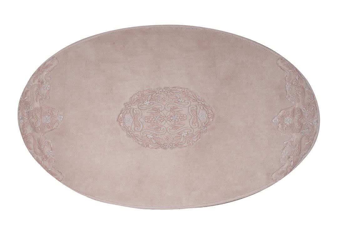 Armada Cotton Bath mat Oval 2 PCS - Beige & Pink