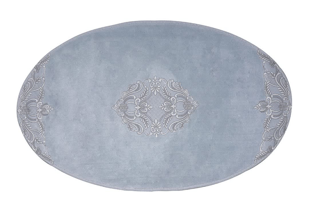 Armada Cotton Bath mat Oval 2 PCS - Blue & Grey