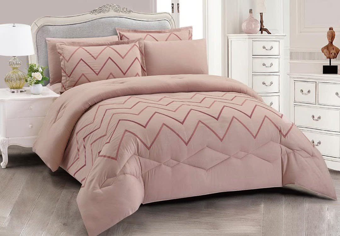 Annabelle Comforter Set 6 PCS - King Peach