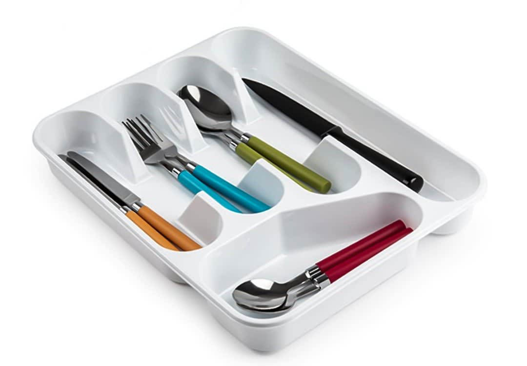 Plastic Cutlery Tray - White