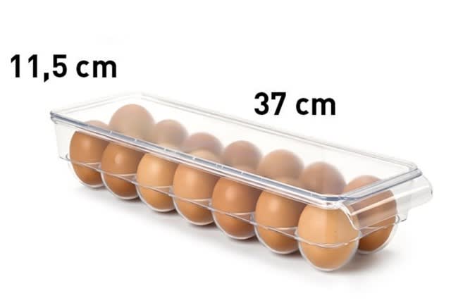صندوق بلاستيك لتخزين البيض - شفاف