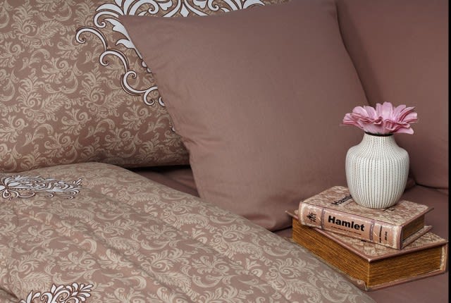 Florina Turkish Cotton Comforter Set 7 PCS - King cappuccino