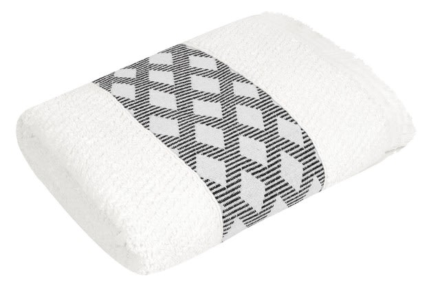Hobby Cotton Towel 1 PC ( 50 x 90 ) - White & Black